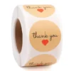 Cuộn 500 Sticker Thank You giấy xi măng, Sticker cảm ơn 2,5cm