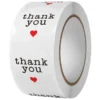 Cuộn 500 Sticker Thank You trái tim đơn giản và tinh tế 2,5cm