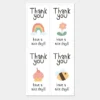 100 Sticker niêm phong hộp hàng 3x6CM họa tiết Kute