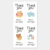 100 Sticker niêm phong hộp hàng 3x6CM họa tiết Kute