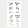 100 Sticker niêm phong hộp hàng 3x6CM họa tiết Kute