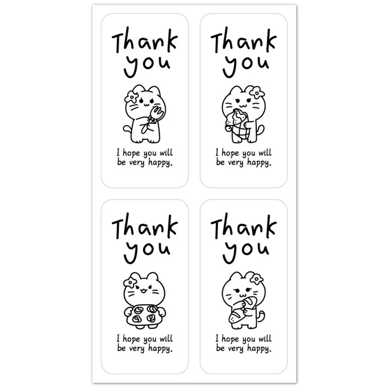 100 Sticker niêm phong hộp hàng 3x6CM họa tiết Kute 100 Sticker niêm phong hộp hàng 3x6CM họa tiết Kute - Ảnh 7