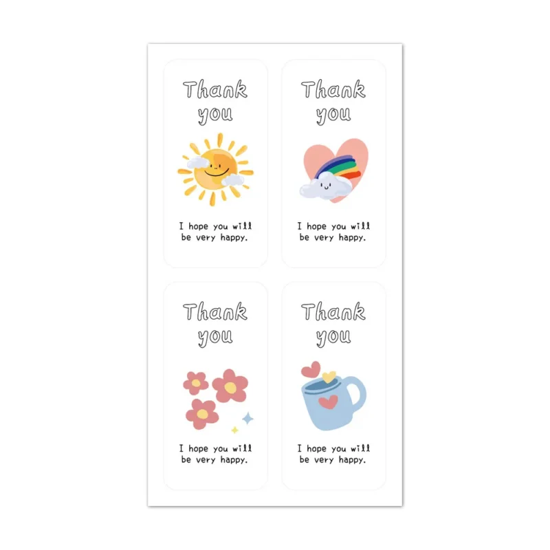 100 Sticker niêm phong hộp hàng 3x6CM họa tiết Kute 100 Sticker niêm phong hộp hàng 3x6CM họa tiết Kute - Ảnh 11