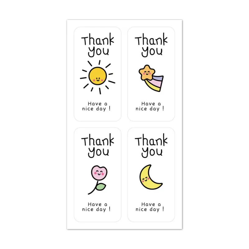 100 Sticker niêm phong hộp hàng 3x6CM họa tiết Kute 100 Sticker niêm phong hộp hàng 3x6CM họa tiết Kute - Ảnh 12