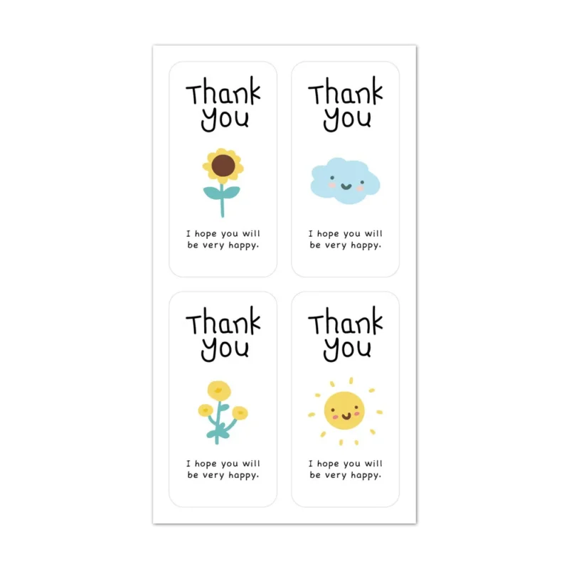 100 Sticker niêm phong hộp hàng 3x6CM họa tiết Kute 100 Sticker niêm phong hộp hàng 3x6CM họa tiết Kute - Ảnh 13