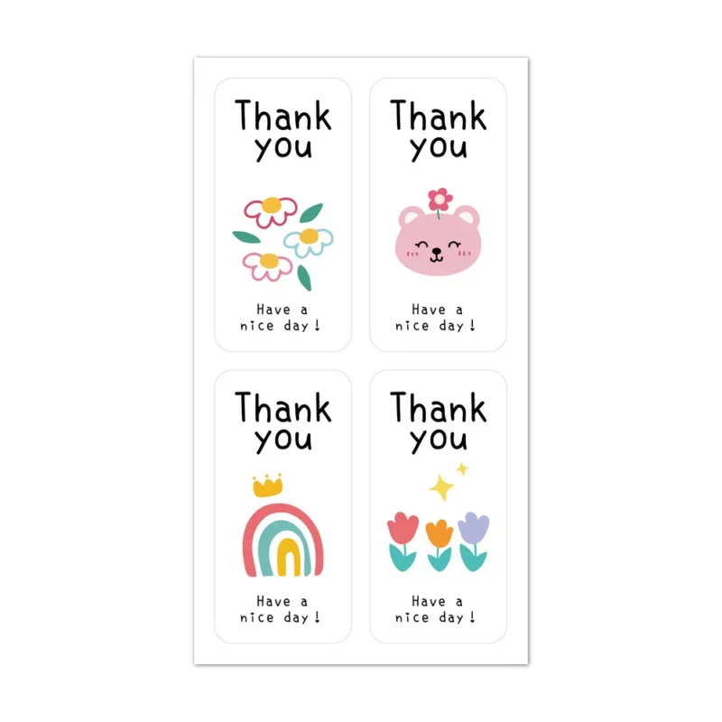100 Sticker niêm phong hộp hàng 3x6CM họa tiết Kute 100 Sticker niêm phong hộp hàng 3x6CM họa tiết Kute - Ảnh 14