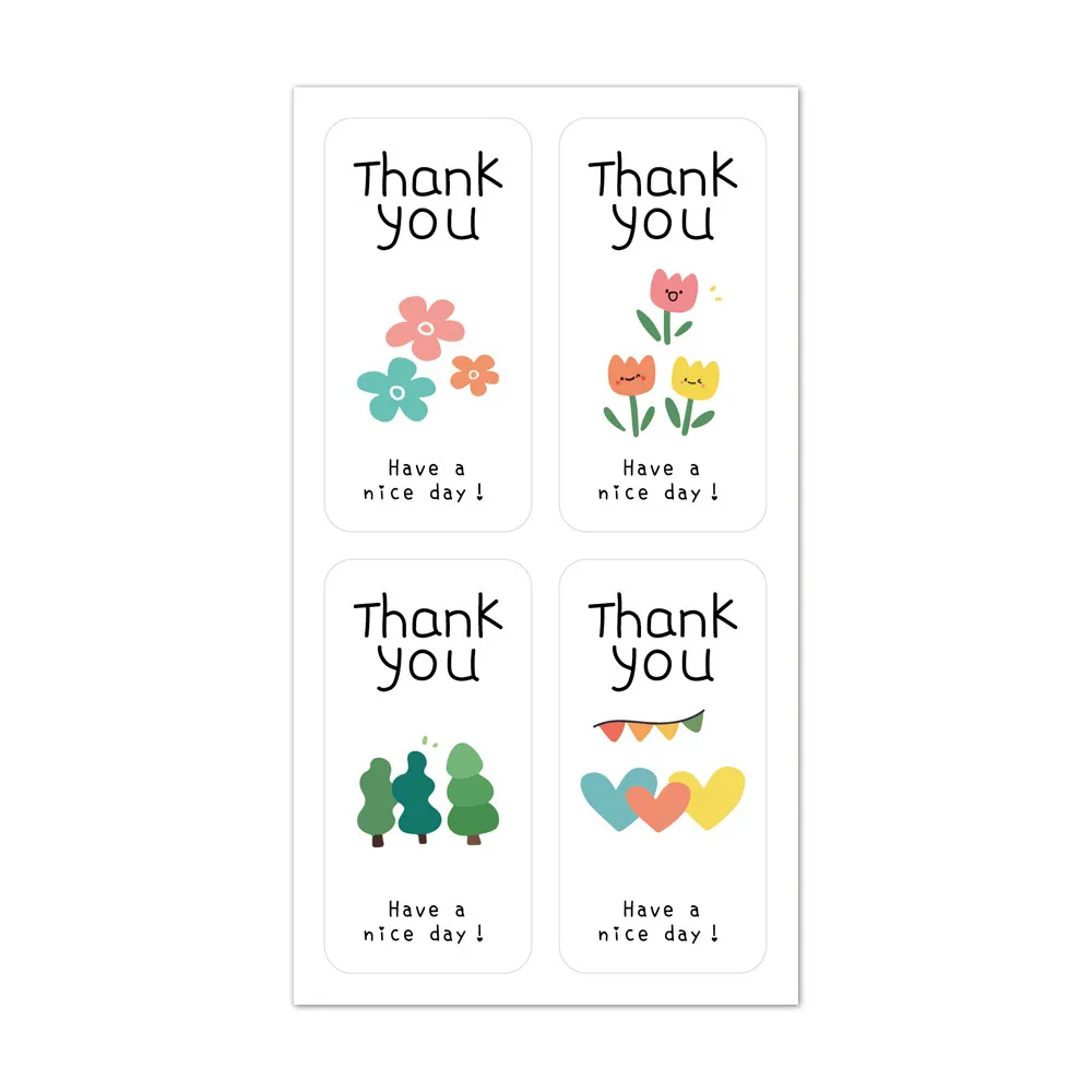 100 Sticker niêm phong hộp hàng 3x6CM họa tiết Kute 100 Sticker niêm phong hộp hàng 3x6CM họa tiết Kute - Ảnh 10