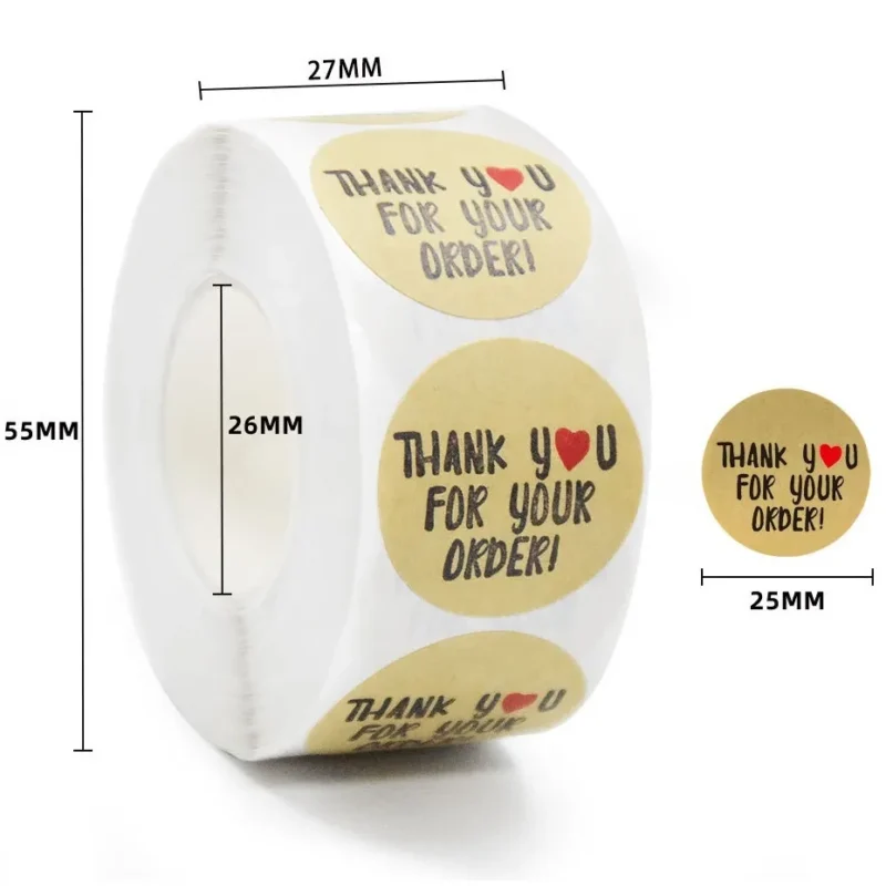 Alternative view of Cuộn 500 Sticker Thank You For Your Order 2,5cm - 3,8cm và 5cm